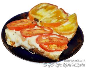 Горячие бутерброды с сыром и помидорами